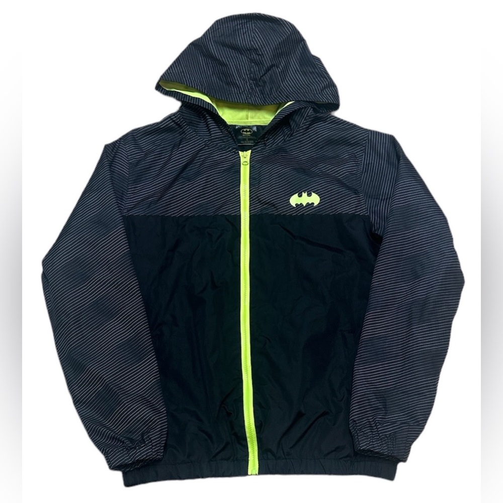 Batman DC Comics Windbreaker Jacket Men’s M Multi Colorblock Hoodie Full Zip